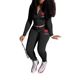 Black lover girl track suit